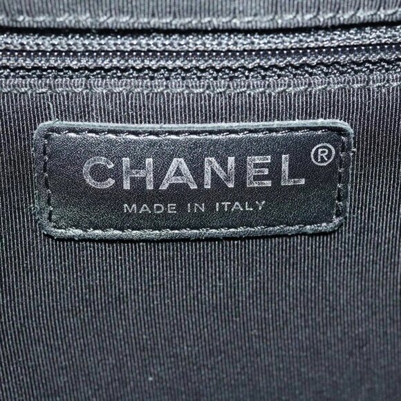 CHANEL Turn Lock Chain Shoulder Bag Wool Gray CC Auth 30734AV - Picture 14 of 16